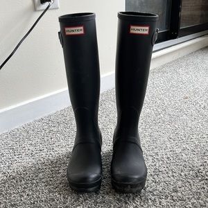 Hunter original tall rain boot (matte black)